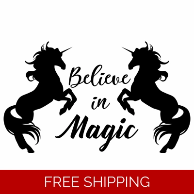 Unicorn Believe in Magic Die Cut Vinyl Decal sticker Unicorn Believe in Magic Die Cut Vinyl Decal sticker